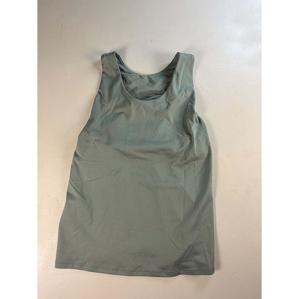 Work out Tank Top Women Small Sage Green Excellent Athletic Mesh Lined Workout